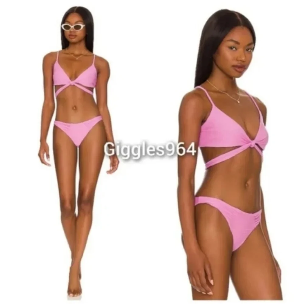 L*Space Chloe Sol Bikini Set Cream Rib - Picture 4 of 6